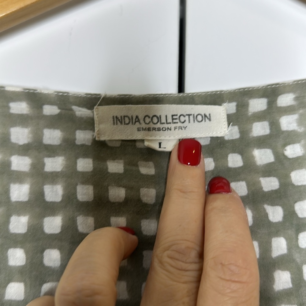 Emerson Fry Gray Checkered Blouse - Picture 7 of 12
